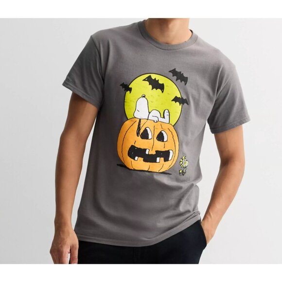 Men's Snoopy Pumpkin Halloween Graphic Tee X-Large NWT - Picture 1 of 2